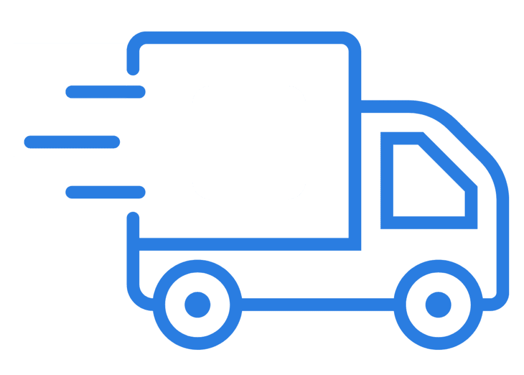 Blue delivery truck icon representing EDI transformation in trucking operations