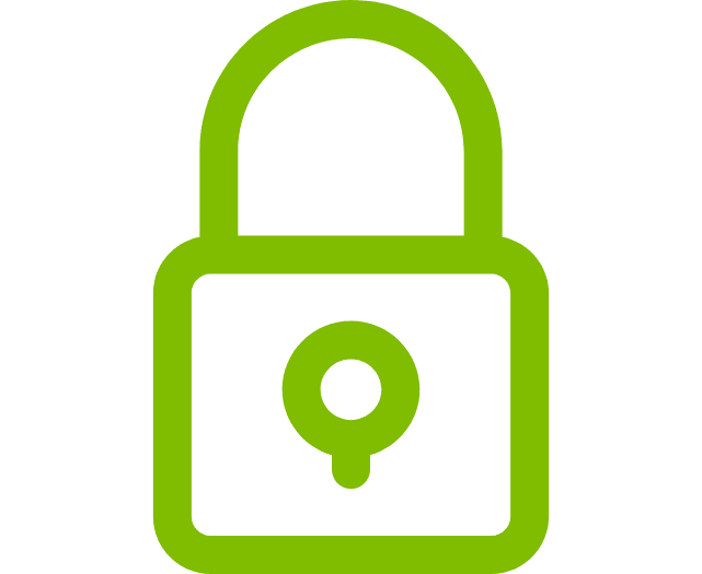 Green security padlock representing secure enterprise integration and elimination of IBM i security islands