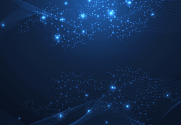 Digital network visualization showing IBM i Okta integration architecture with connected security nodes for enterprise MFA implementation