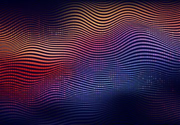 Colorful flowing wave pattern representing secure DevOps transformation and continuous integration workflows for IBM i development